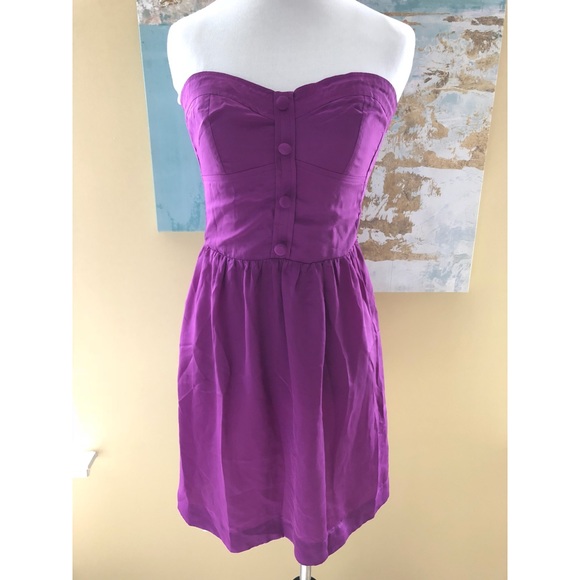 ✨SALE✨ ROXY Strapless Dress • S • Bright Purple - Picture 1 of 7
